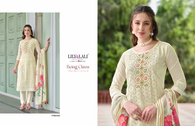 Cotton Carnival 3 By Lily And Lali schiffli Work Cambric Cotton Readymade Suits Wholesale Shop In Surat
